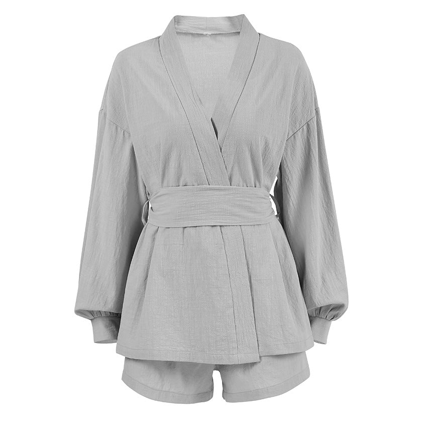 Loose Fit Cotton Cardigan Pajama Set for Women | Cosi Elle