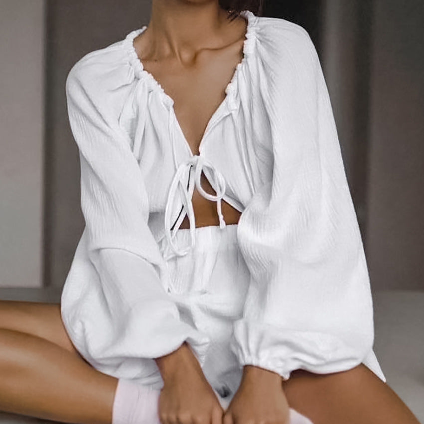 Casual Cotton Cardigan Pajama Set for Women | Cosi Elle