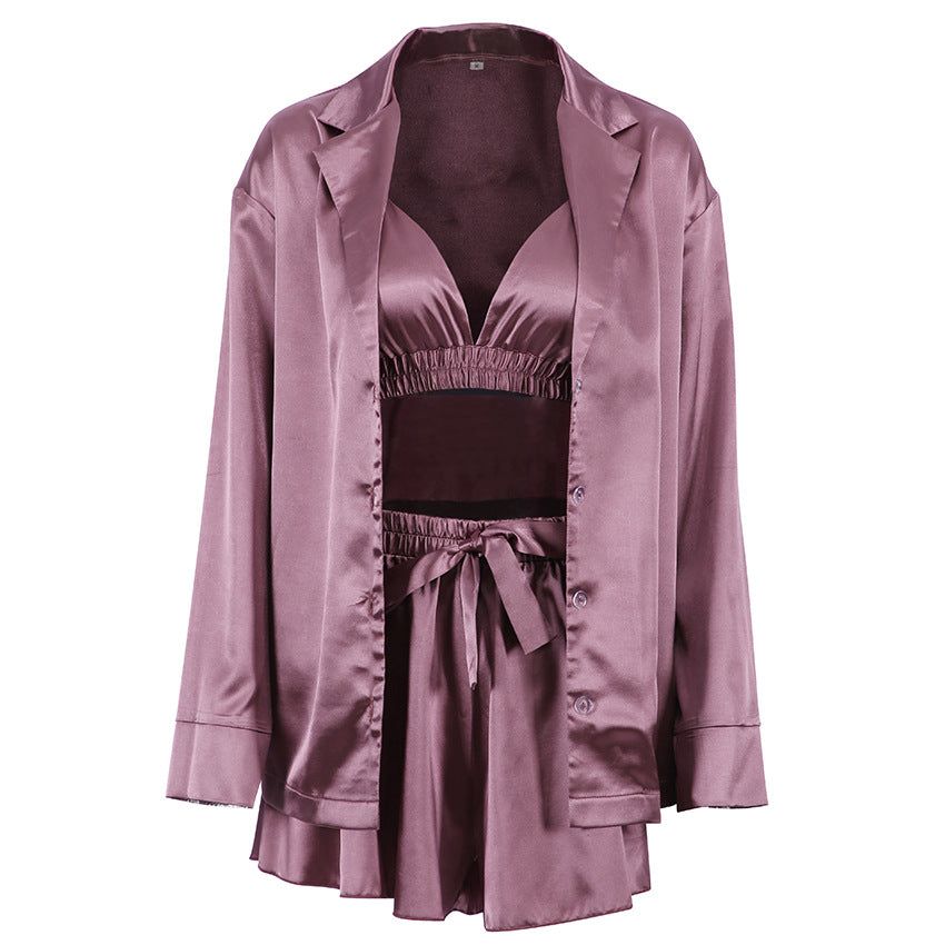 Lightweight Pajama Set with Bow | Cozy & Stylish