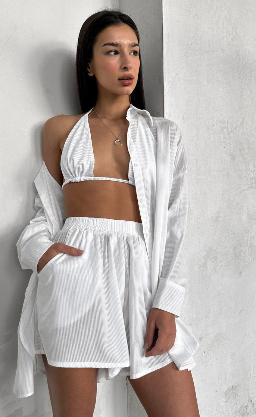 White Summer 3-Piece Lounge Set | Cosielle