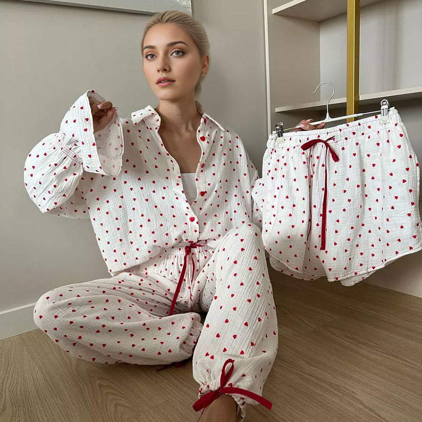 Sweetheart Pajama Set | Elegant & Comfortable Loungewear