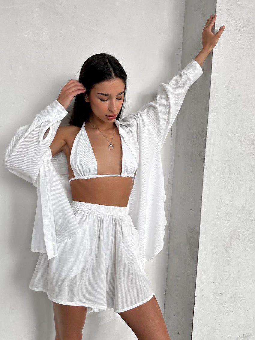 White Summer 3-Piece Lounge Set | Cosielle