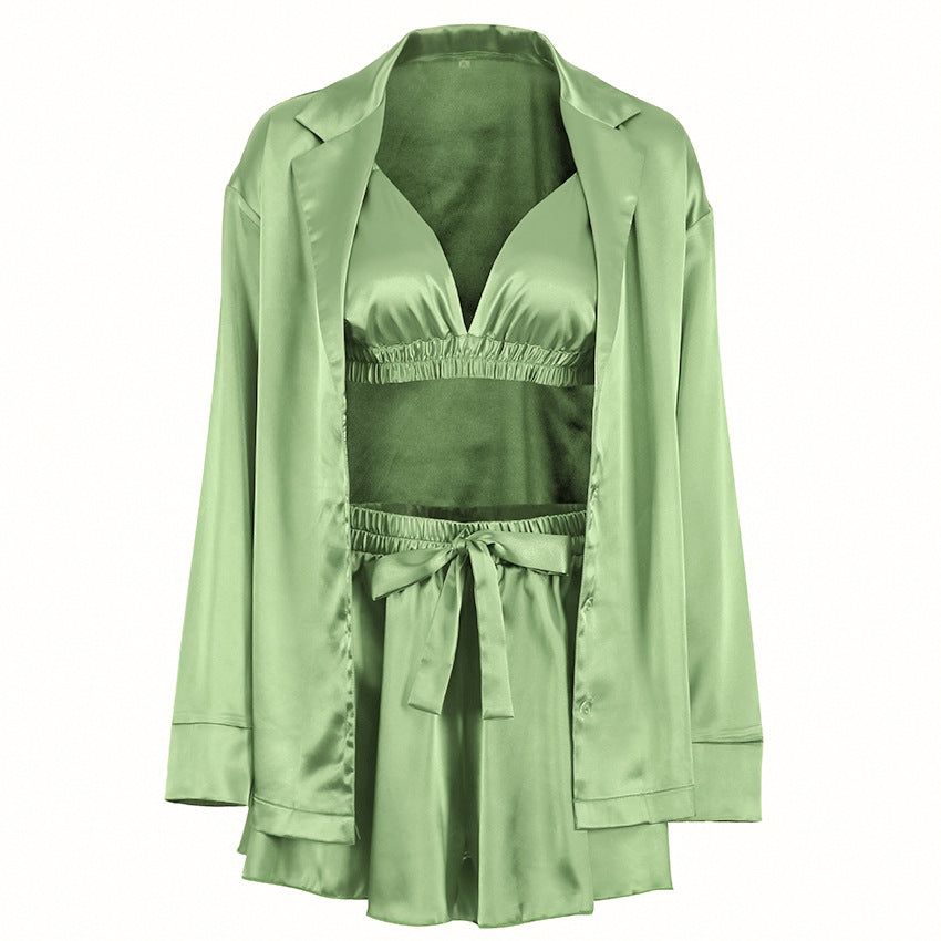 Lightweight Pajama Set with Bow | Cozy & Stylish