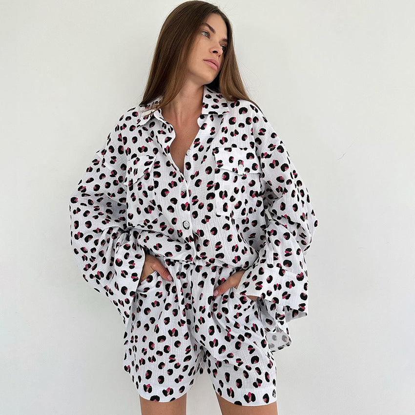 Cotton Printed Cardigan Pajama Set for Women | Cosi Elle