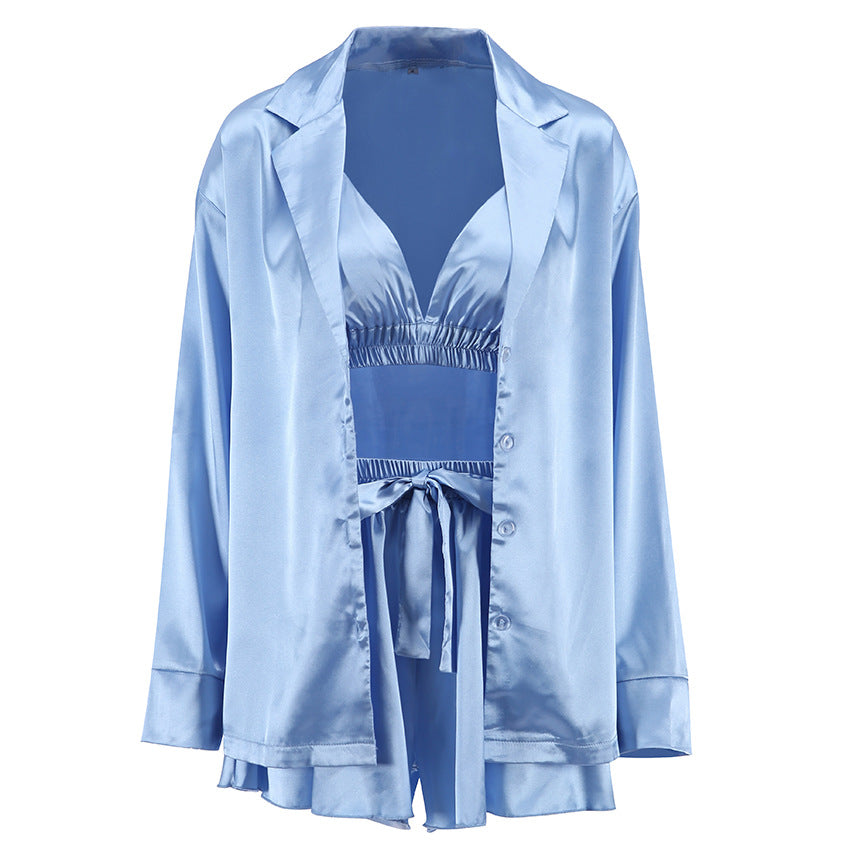 Lightweight Pajama Set with Bow | Cozy & Stylish