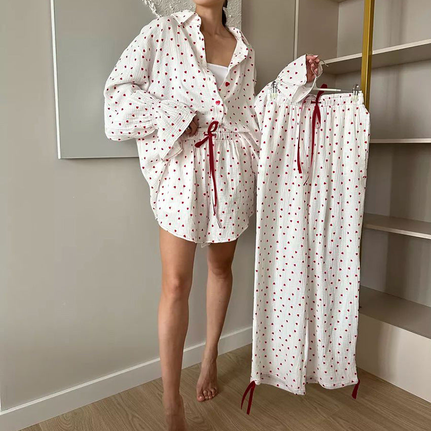 Sweetheart Pajama Set | Elegant & Comfortable Loungewear