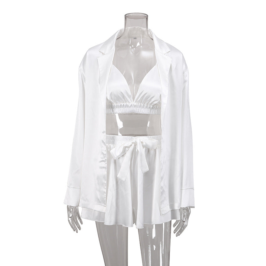 Lightweight Pajama Set with Bow | Cozy & Stylish