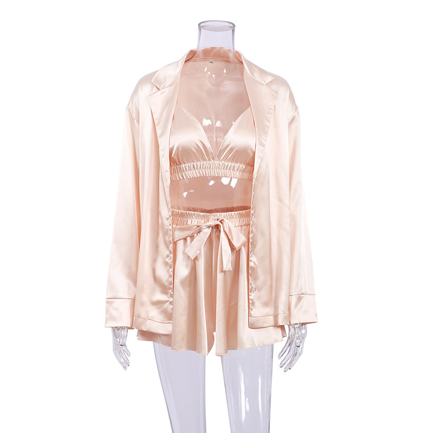 Lightweight Pajama Set with Bow | Cozy & Stylish