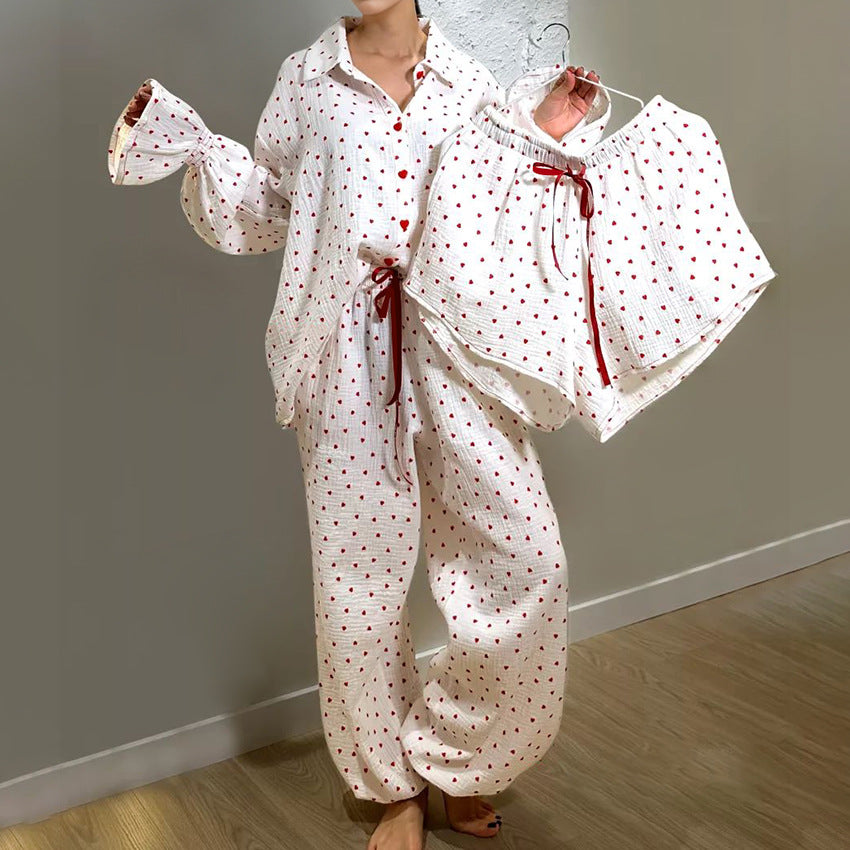 Sweetheart Pajama Set | Elegant & Comfortable Loungewear