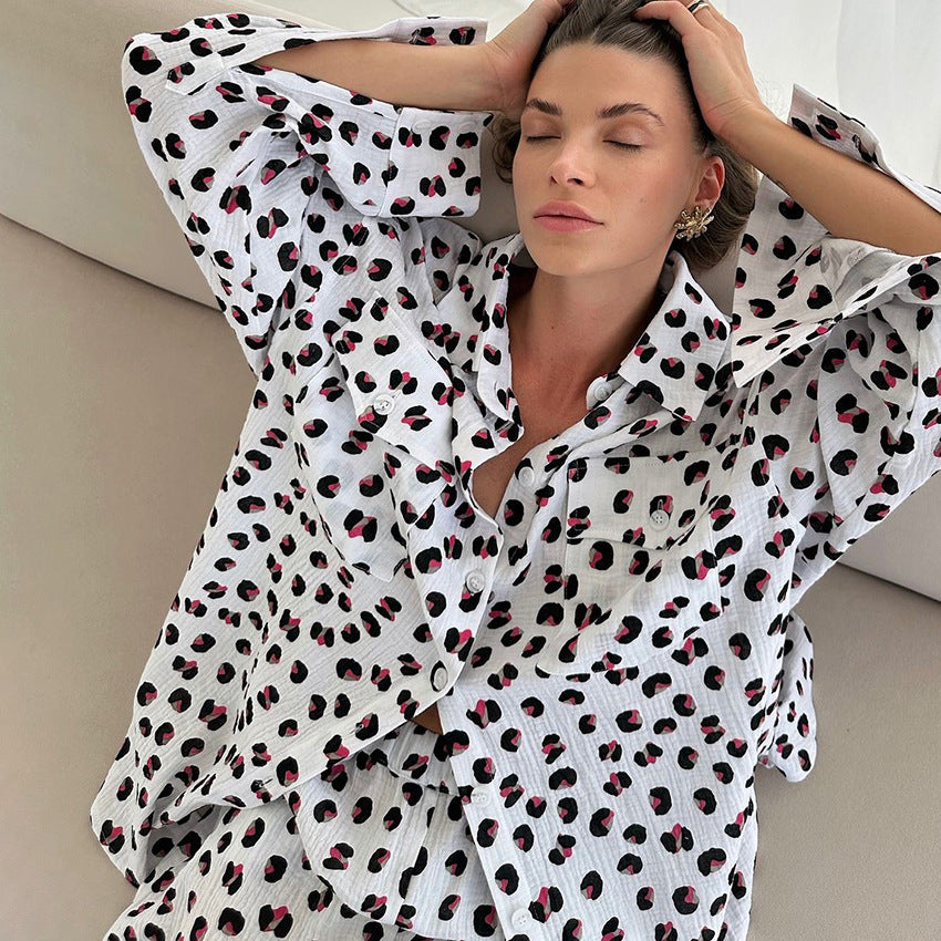 Cotton Printed Cardigan Pajama Set for Women | Cosi Elle